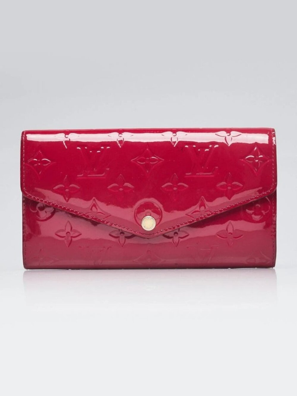 Louis Vuitton Rose Indian Monogram Vernis Sarah NM3 Wallet